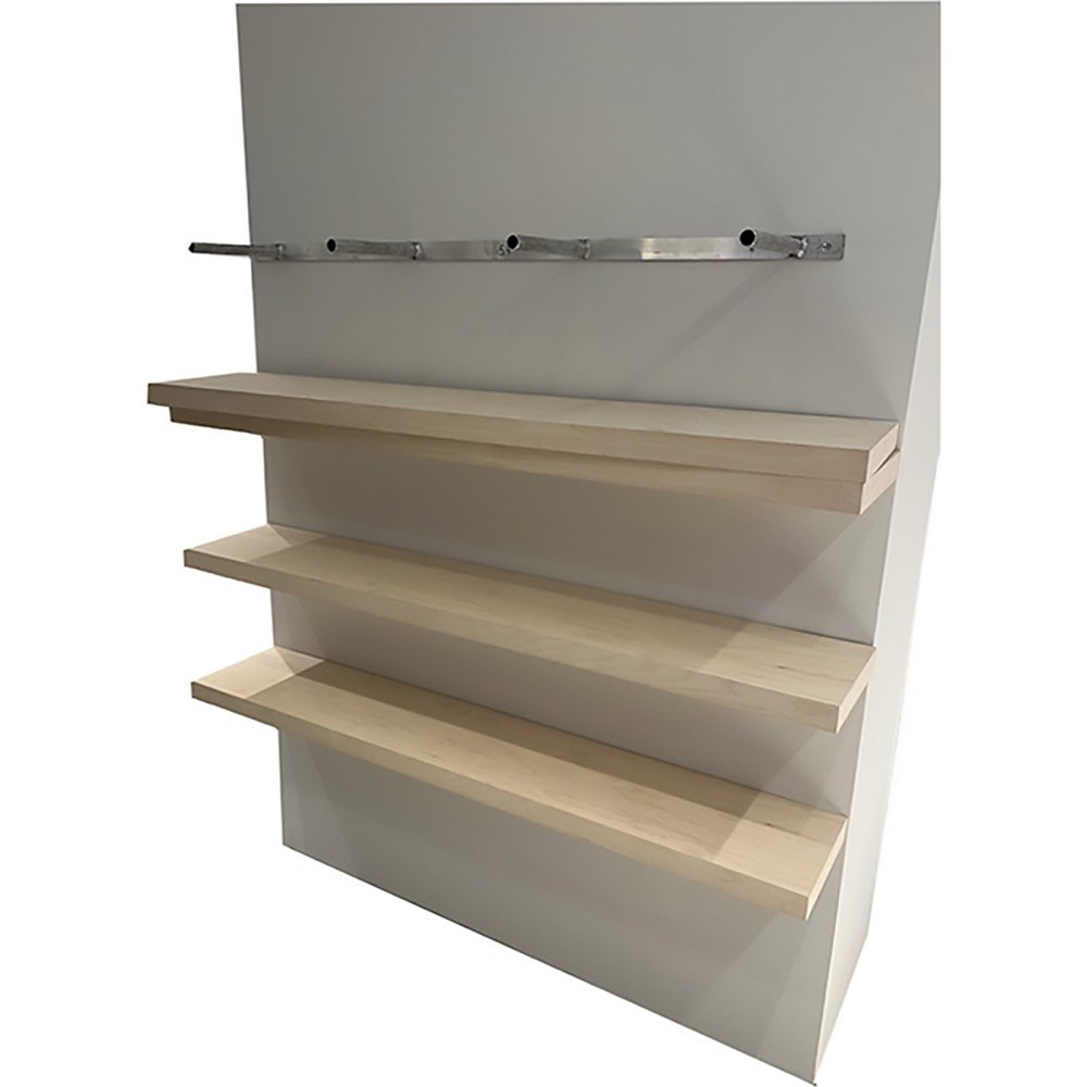 Unfinished mapple shelves