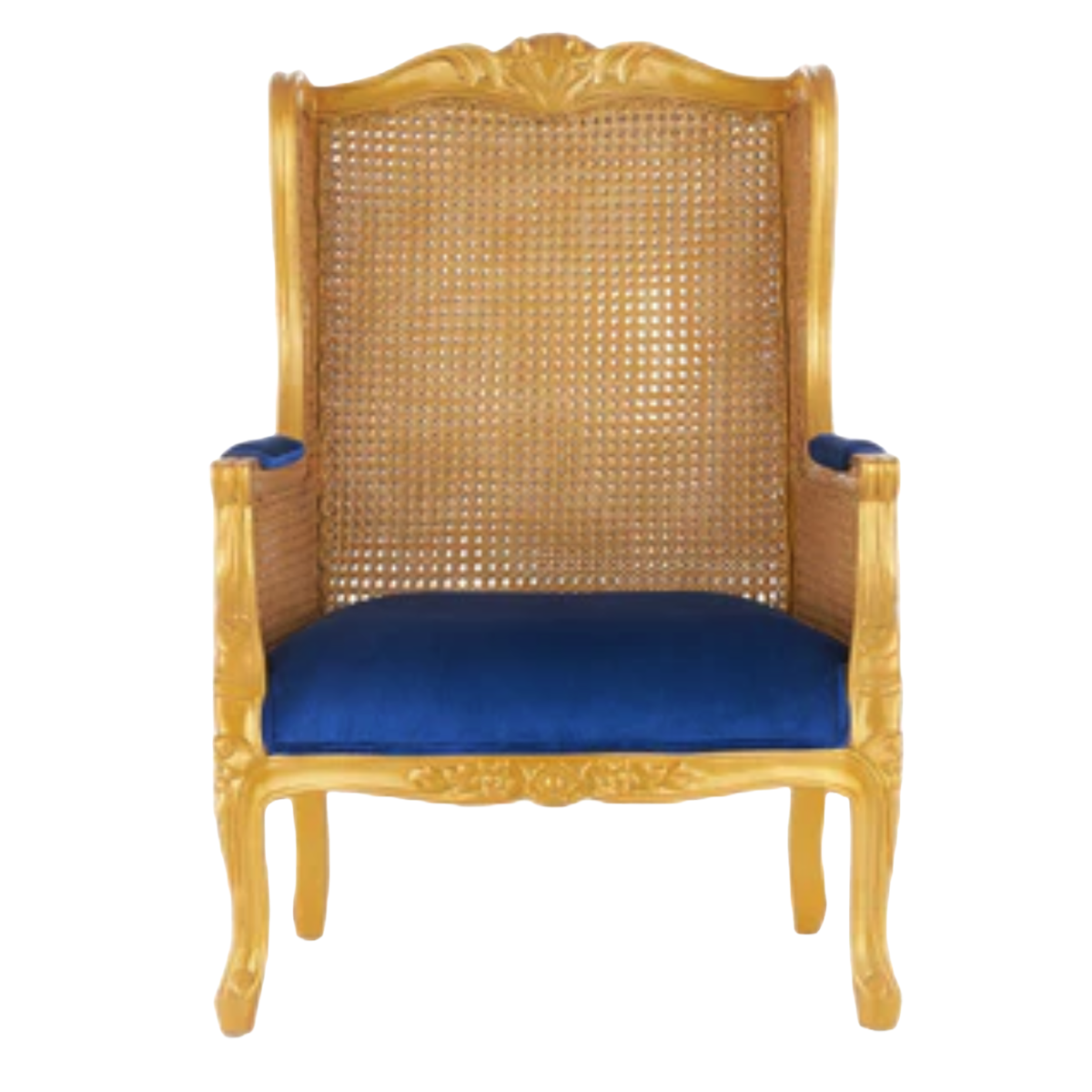 Fauteuil chair blue Velvet/Gold